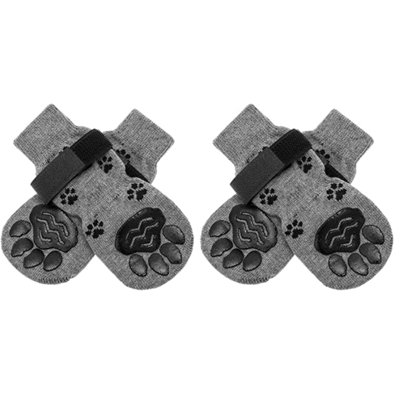 Double Side Anti-Slip Dog Socks Adjustable Pet Paw Protector-Paw Print Pad