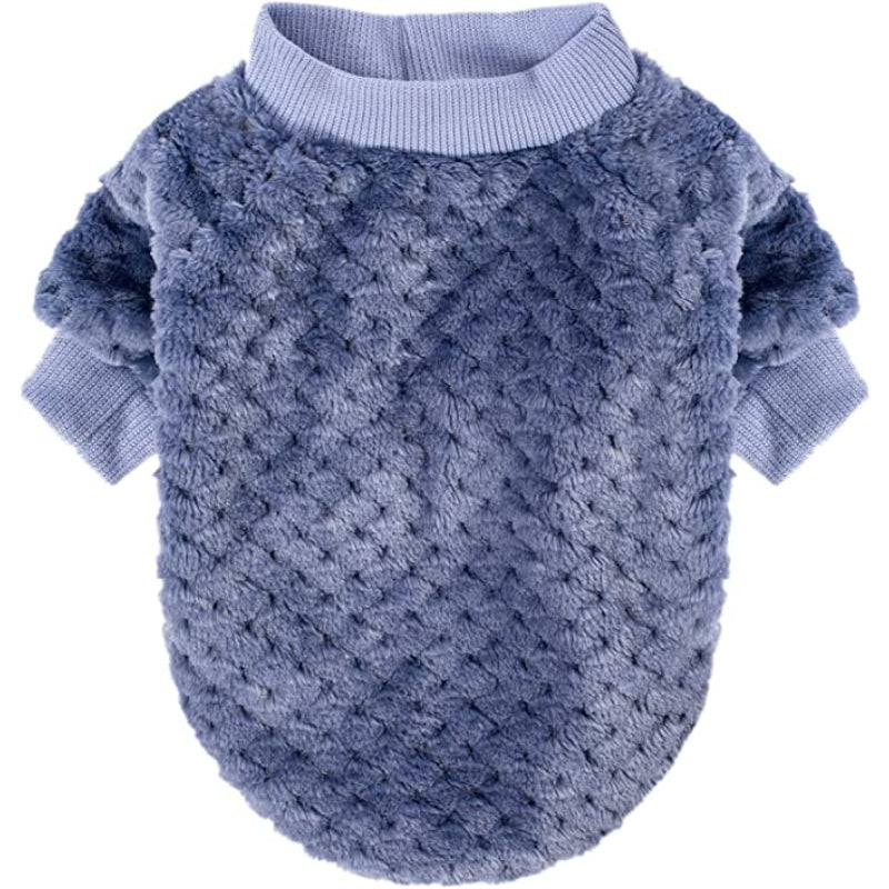 Dog Sweaters for Small Dogs, 3pc Warm Fur Soft Pet Clothes For Puppy-Paw Print Pad