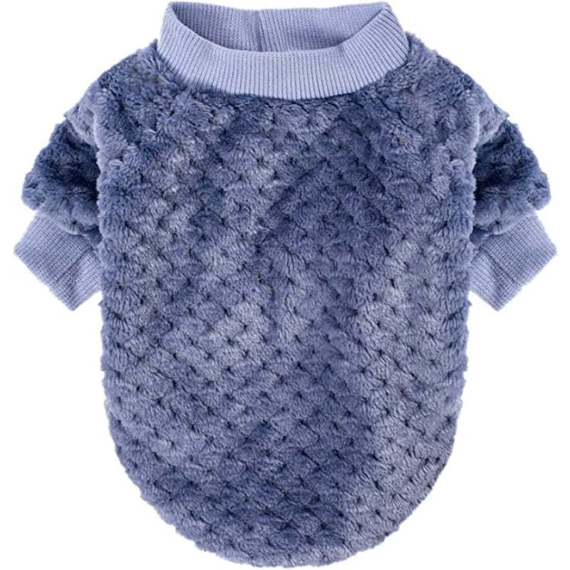 Dog Sweaters for Small Dogs, 3pc Warm Fur Soft Pet Clothes For Puppy-Paw Print Pad