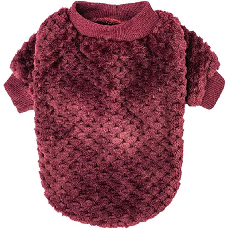 Dog Sweaters for Small Dogs, 3pc Warm Fur Soft Pet Clothes For Puppy-Paw Print Pad