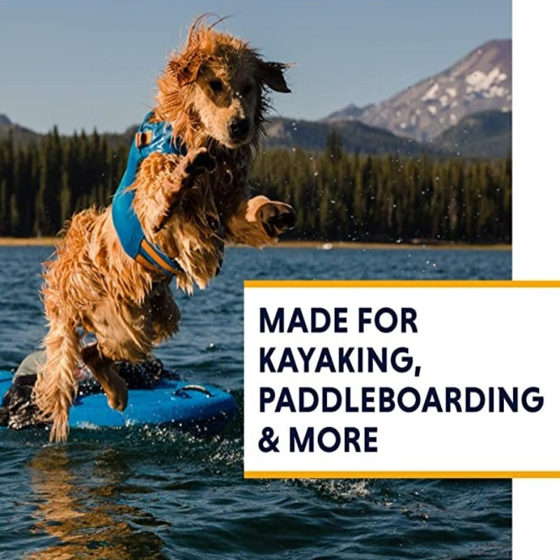 Float Coat Dog Life Jacket, Swimming Safety Vest With Handle, Wave Orange, Small-Paw Print Pad