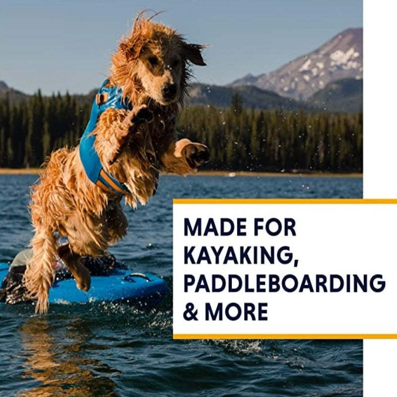 Float Coat Dog Life Jacket, Swimming Safety Vest With Handle, Wave Orange, Small-Paw Print Pad