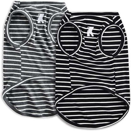 Dog Shirt Vest Lightweight Stretchy Dog Soft Cool Shirts Sleeveless-Paw Print Pad