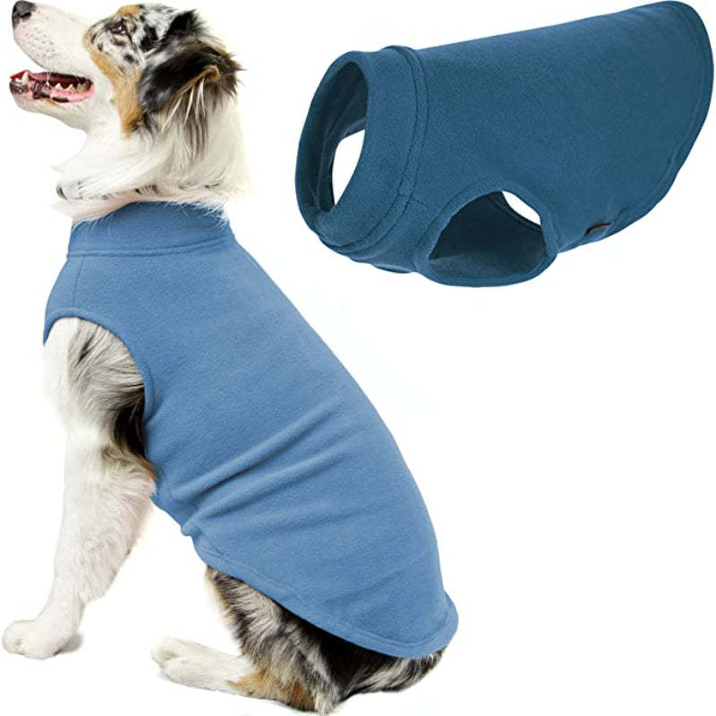 Dog Fleece Vest Jacket Winter Clothes-Paw Print Pad