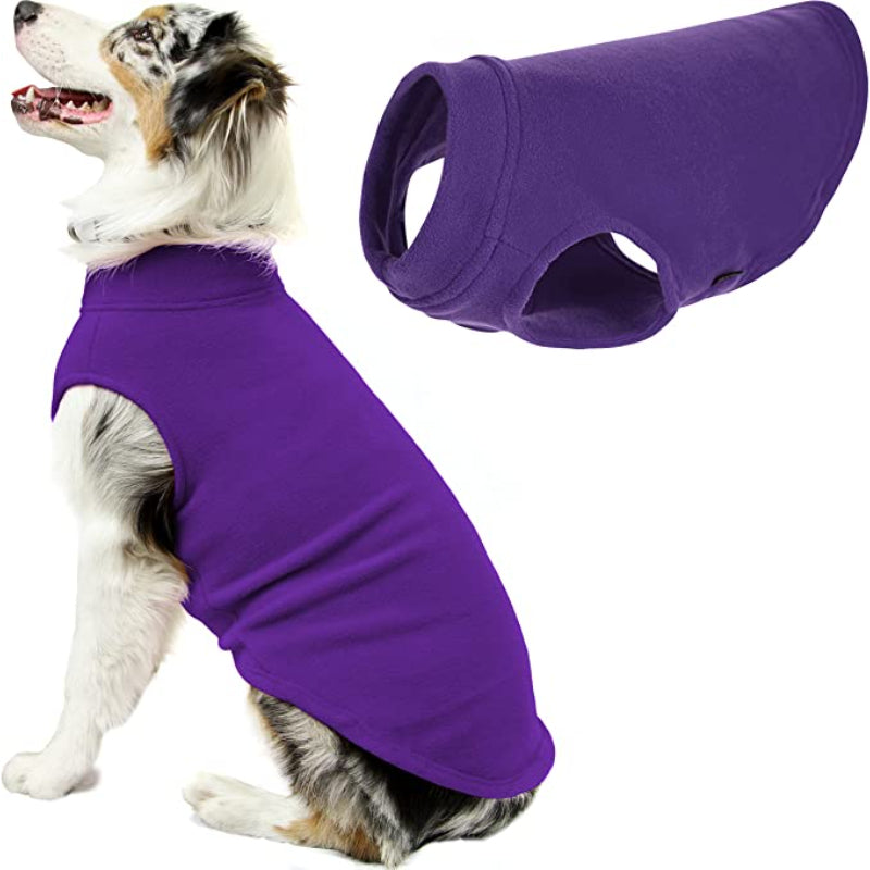 Dog Fleece Vest Jacket Winter Clothes-Paw Print Pad