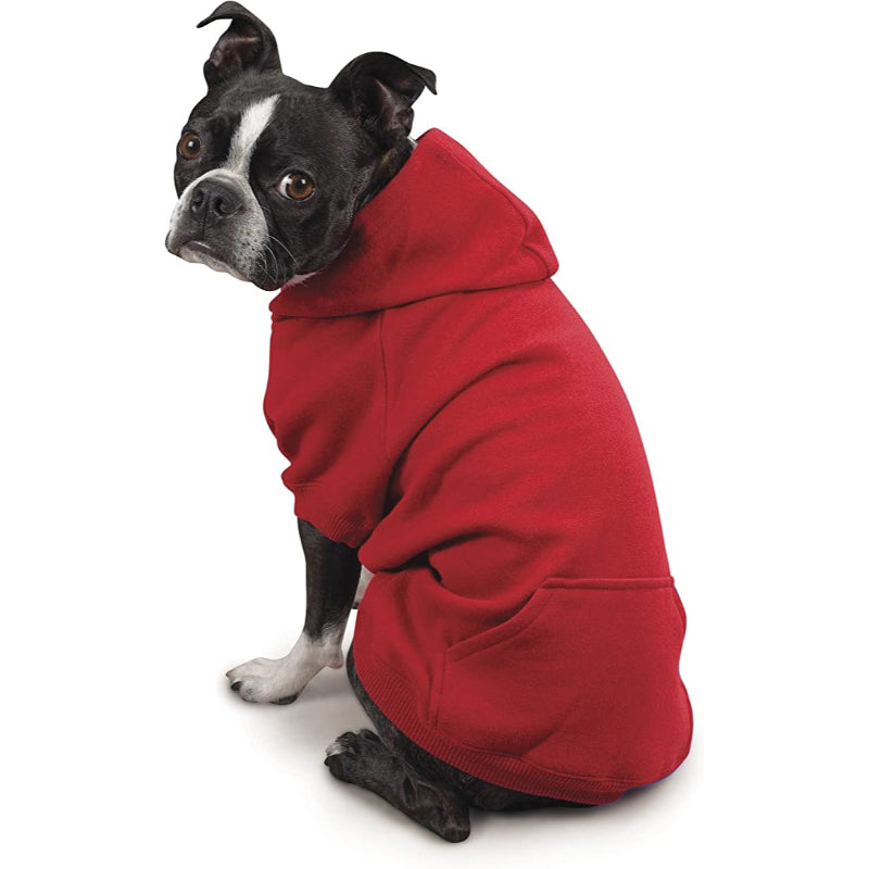 Tomato Red Basic Hoodie For Dogs-Paw Print Pad