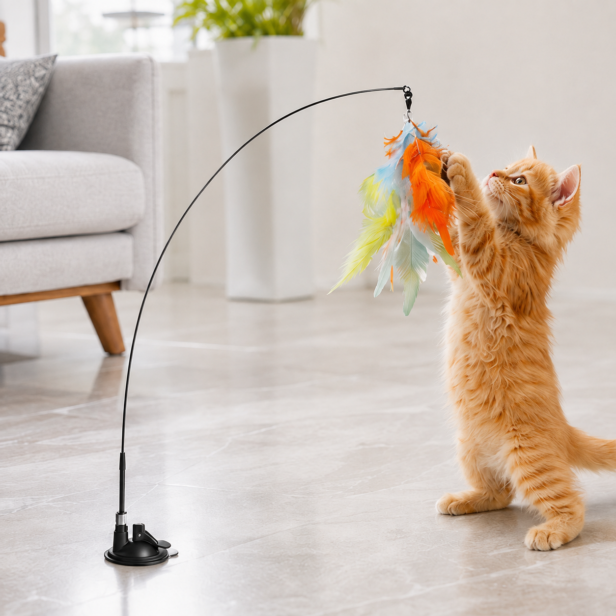 10 Pieces Interactive Cat Wand And Chasing Stick Toys For Indoor Cats And Kittens