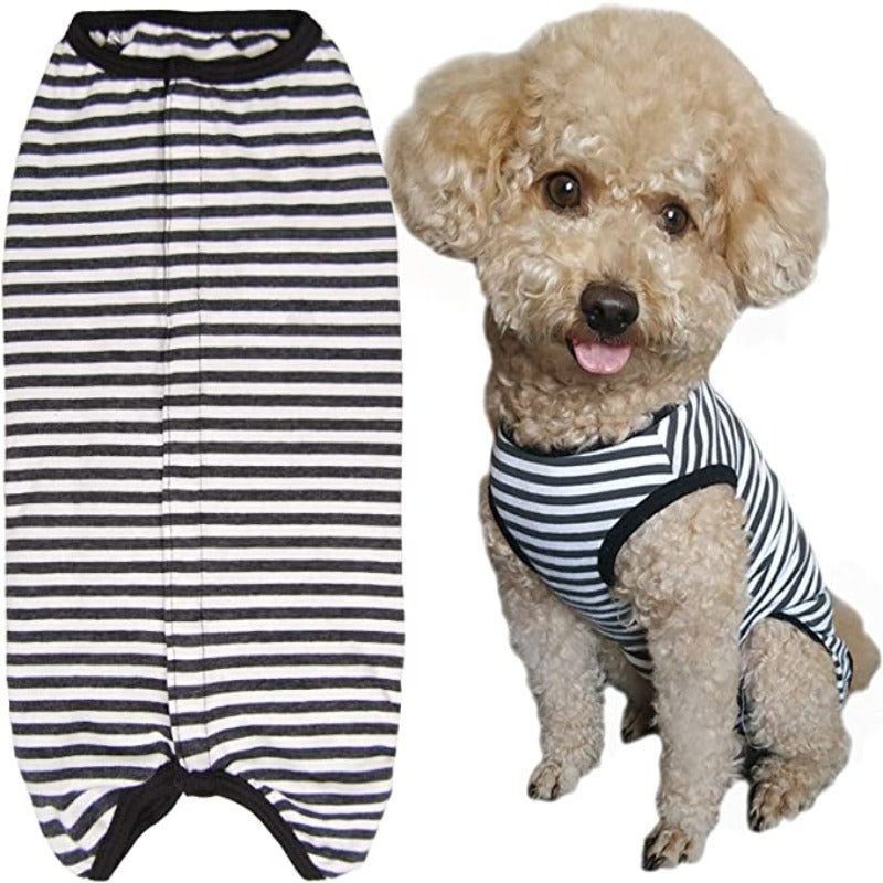 Dog’s Recovery Suit, Wound Protective Clothes For Little Animals-Paw Print Pad