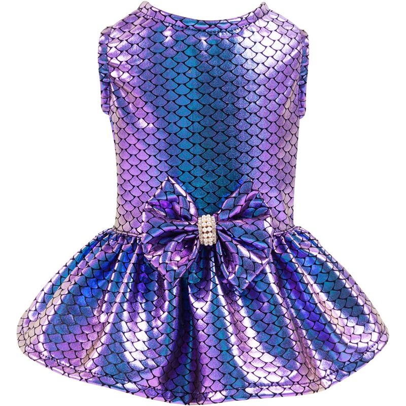 Summer Puppy Clothes For Small Dogs Girl Sequins Skirt-Paw Print Pad