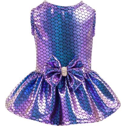 Summer Puppy Clothes For Small Dogs Girl Sequins Skirt-Paw Print Pad