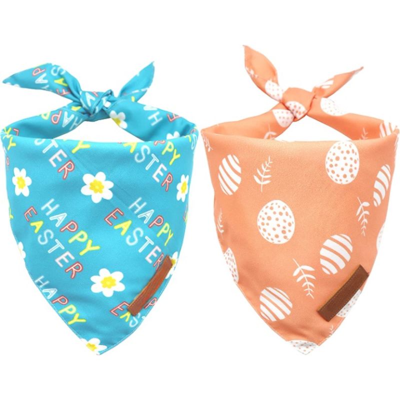 Reversible Green Shamrock Pet Scarf  With Premium And  Durable Fabric-Paw Print Pad