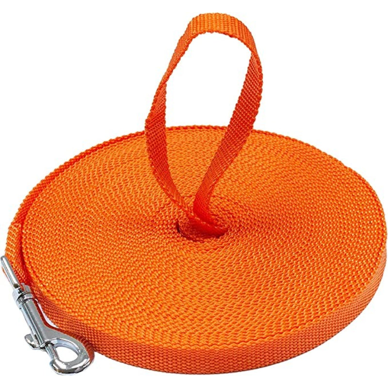 Long Dog Leash - Dog Training Leash - Recall & Obedience Dog Training Tools - Nylon - 50 ft-Paw Print Pad