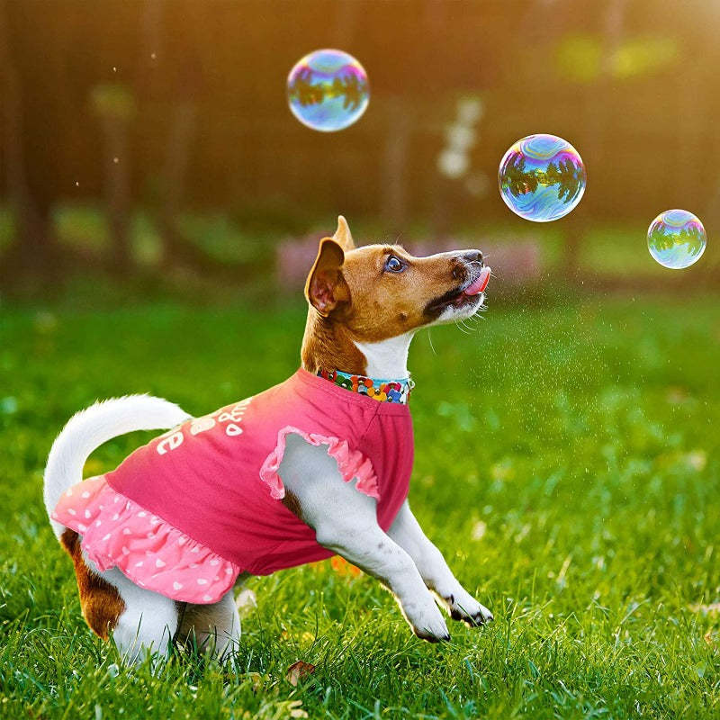 2 Pieces Dog Dresses For Small Dogs And Cats-Paw Print Pad