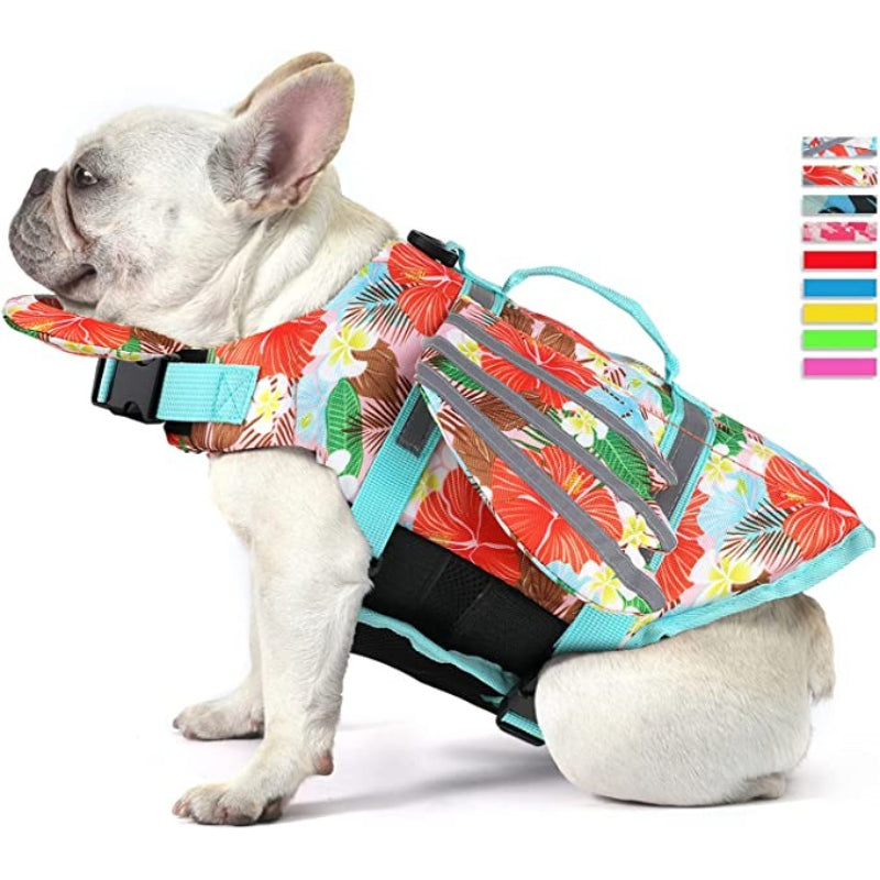 French Bulldog Life Jacket, Wings Design Pet Life Vest, Dog-Paw Print Pad