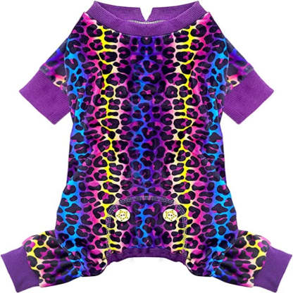 Dog Pajama Soft Material Stretchable Diamond Dogs Pajamas Onesie Pet Pjs Dogs Apparel for Small Dogs-Paw Print Pad