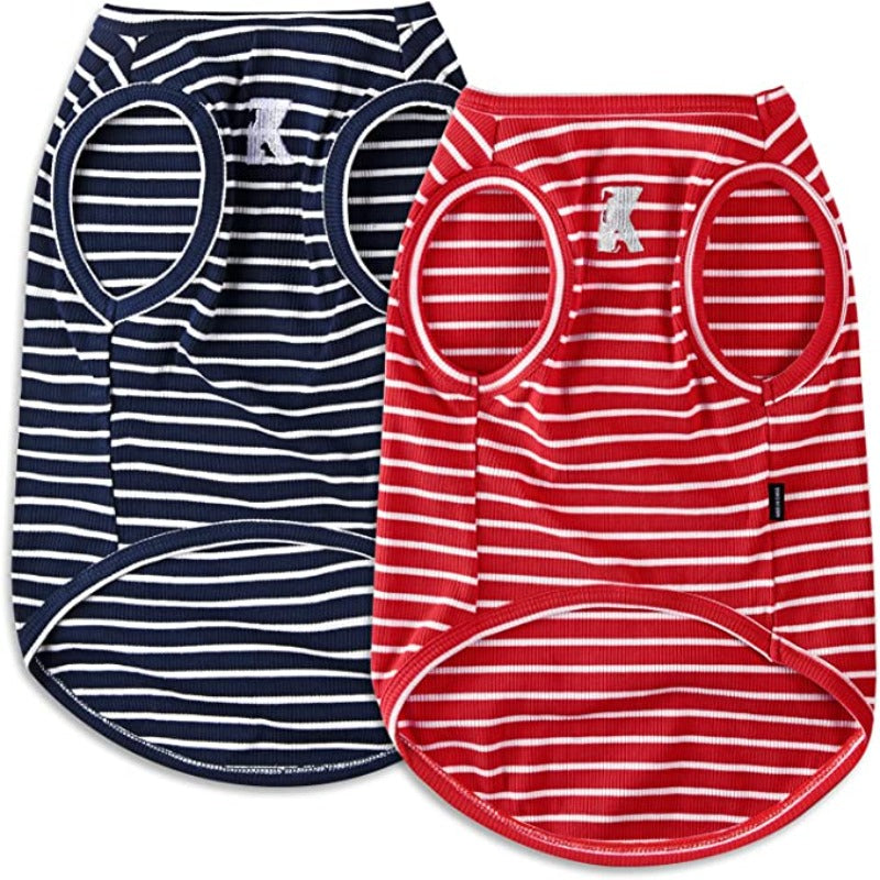 Dog Shirt Vest Lightweight Stretchy Dog Soft Cool Shirts Sleeveless-Paw Print Pad