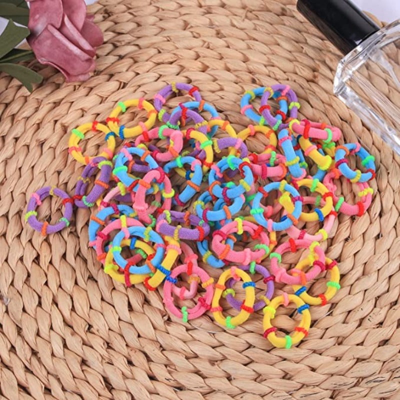 100 Pieces Colorful Puppy Rubber Bands For Small Dogs-Paw Print Pad