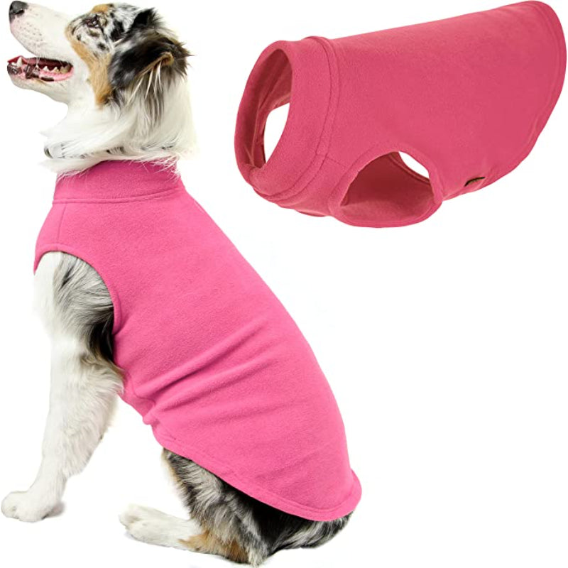 Fleece Vest Dog Jacket Winter Dog Clothes-Paw Print Pad