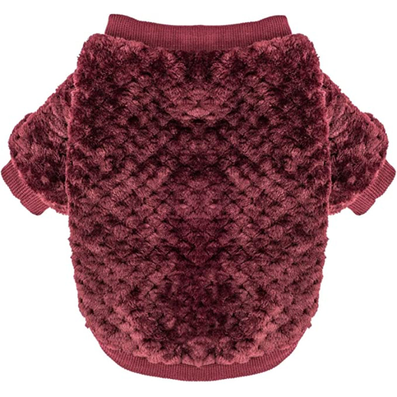 Warm Fur Soft Pet Clothes for Puppy Dog Shirt Vest Coat-Paw Print Pad