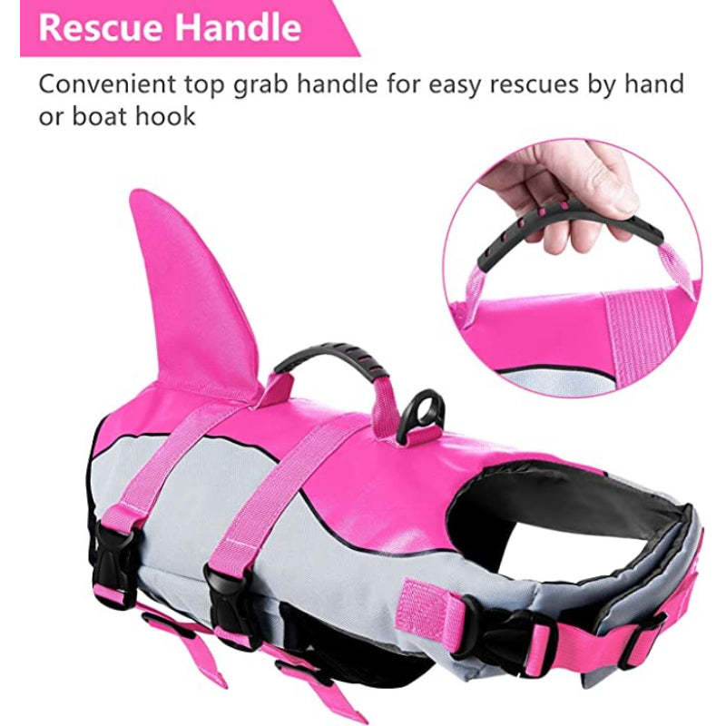 Dog Life Jacket Swimsuit For Pool Floatation Vest For Dogs-Paw Print Pad