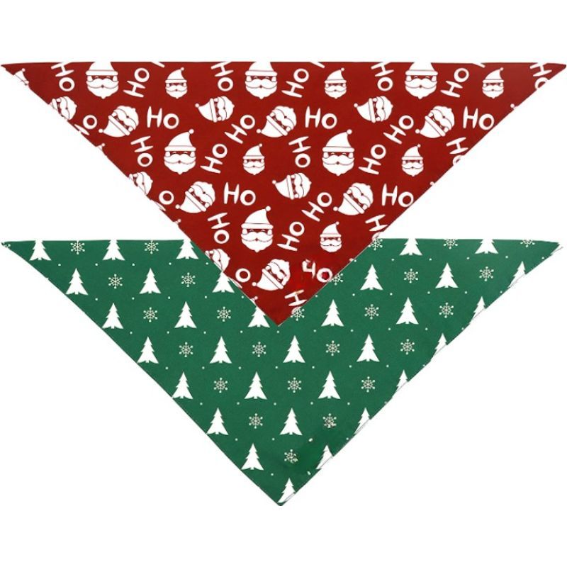 Reversible Green Shamrock Pet Scarf  With Premium And  Durable Fabric-Paw Print Pad