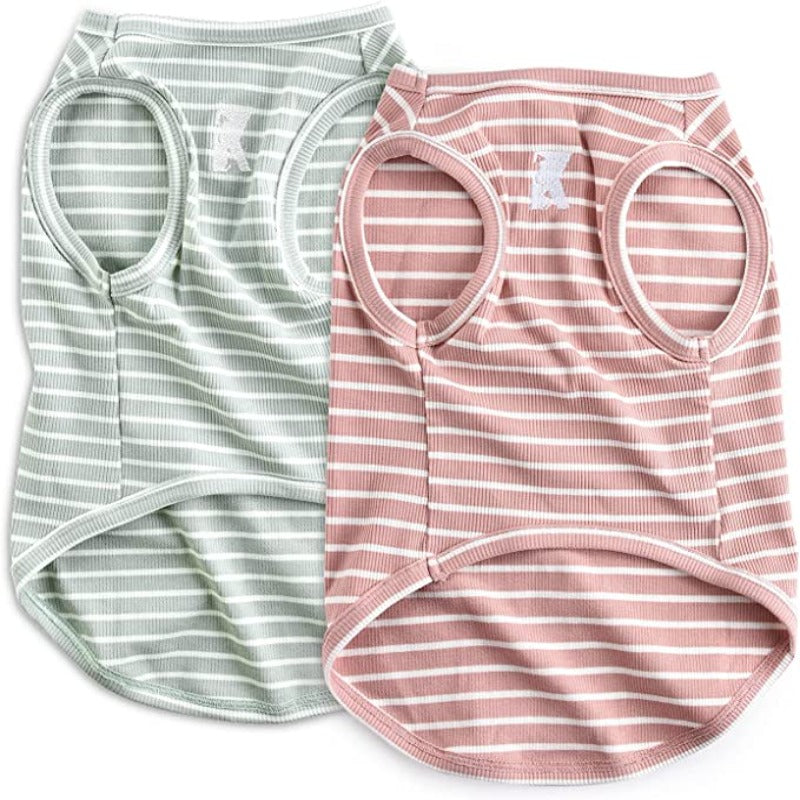 Dog Shirt Vest Lightweight Stretchy Dog Soft Cool Shirts Sleeveless-Paw Print Pad