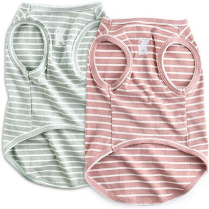 Dog Shirt Vest Lightweight Stretchy Dog Soft Cool Shirts Sleeveless-Paw Print Pad