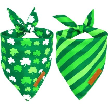 Patrick's Day Bandanas, Premium Durable Fabric, Multiple Sizes Offered-Paw Print Pad