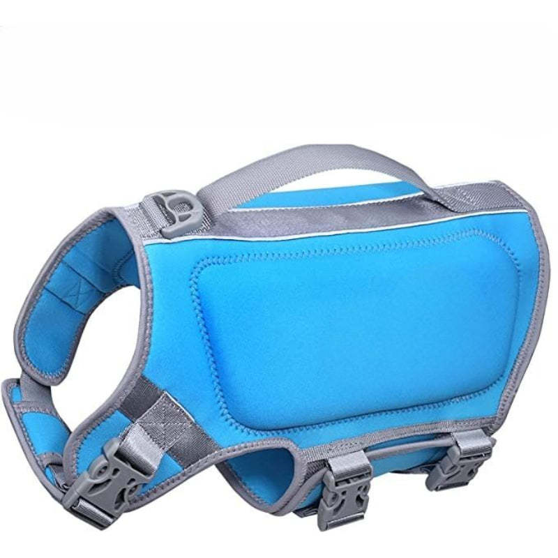 Dog Life Jacket, Skin-Friendly Neoprene Puppy Dog Life Jacket With Superior Buoyancy And Rescue Handle, Pink, Extra Small-Paw Print Pad