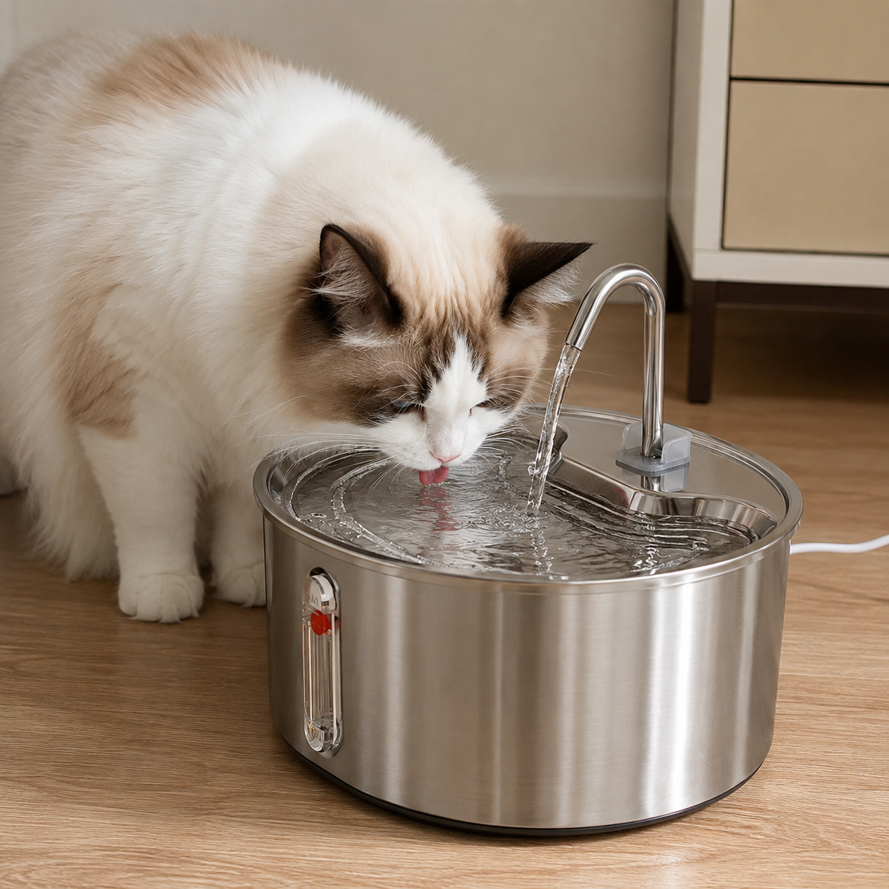 3.2L Large Capacity Dual Flow Modes Automatic Water Feeder Fountain For Cats