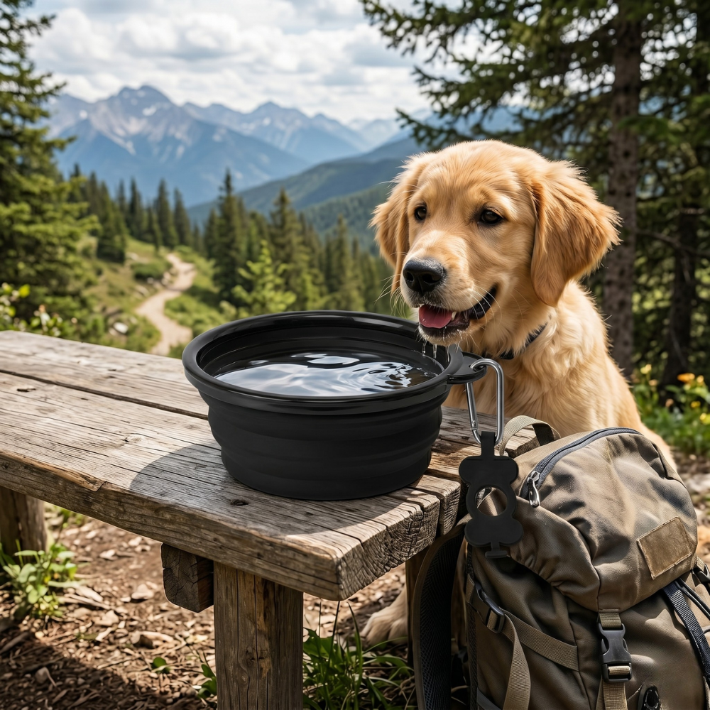 Silicone Collapsible Portable Water Bowl For Dogs