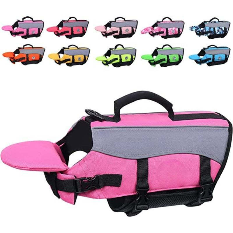 Dog Life Jackets With Extra Padding Pet Safety Vest For Dogs Lifesaver Preserver, Yellow, X-small-Paw Print Pad