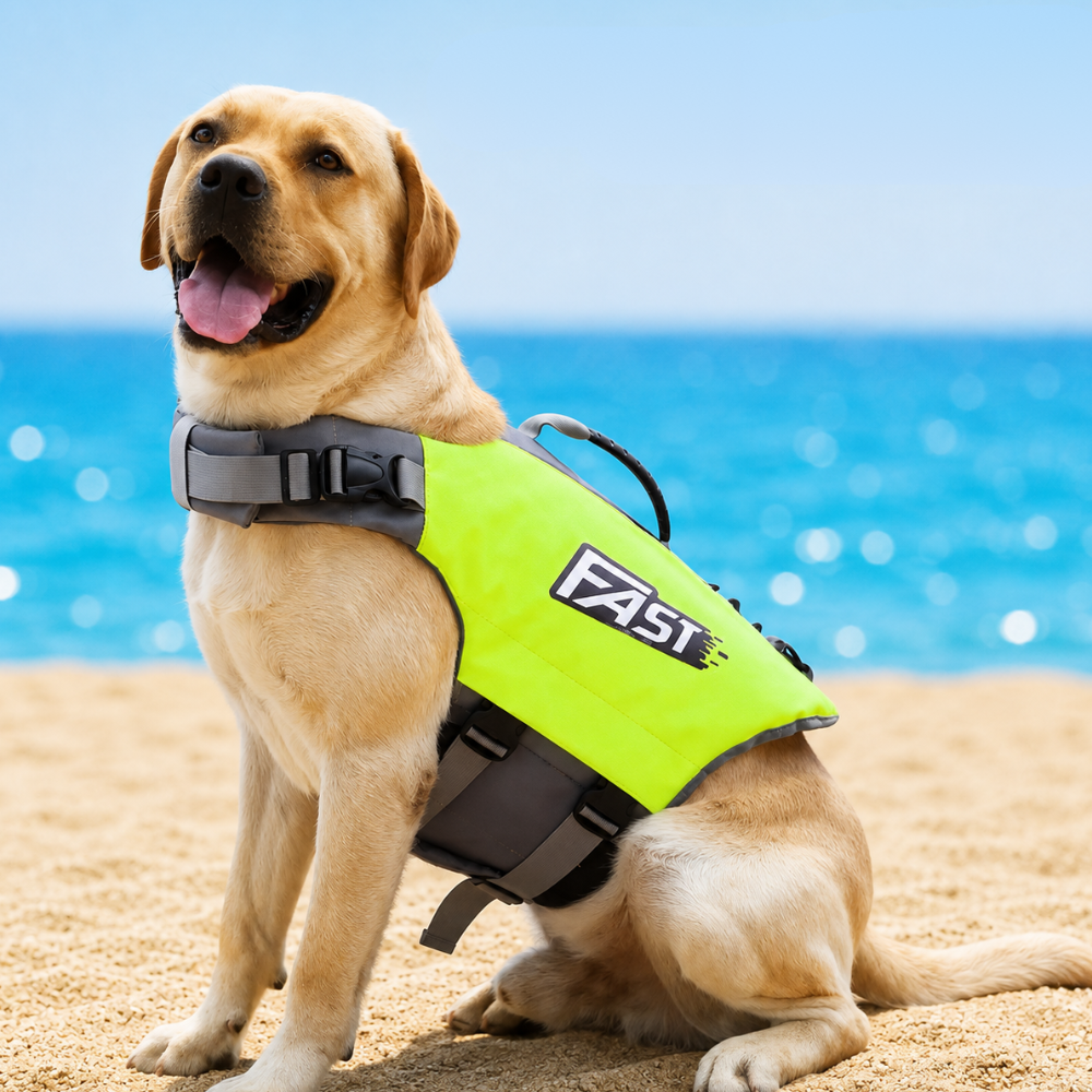 Adjustable Waterproof Dog Life Jacket Swim Vest With Reflective Strips