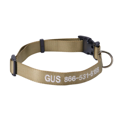 Personalized Side Release Buckle Collar-Paw Print Pad