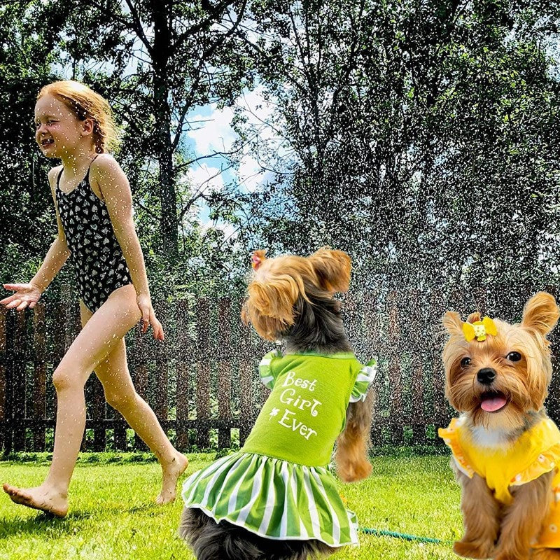 4 Pieces Dog Dress Dog Clothes For Small Dogs Girl Dog Clothes Flower Dog Dresses For Small Dogs-Paw Print Pad