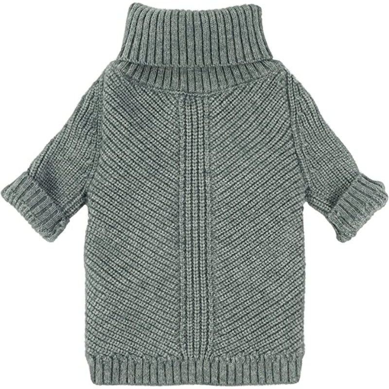 Thermal Knitted Dog Sweater Doggy Winter Coat Pet Clothes Doggie Turtleneck Jacket Puppy Outfits-Paw Print Pad