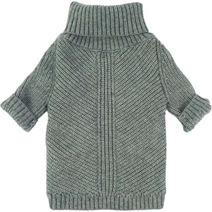 Thermal Knitted Dog Sweater Doggy Winter Coat Pet Clothes Doggie Turtleneck Jacket Puppy Outfits-Paw Print Pad