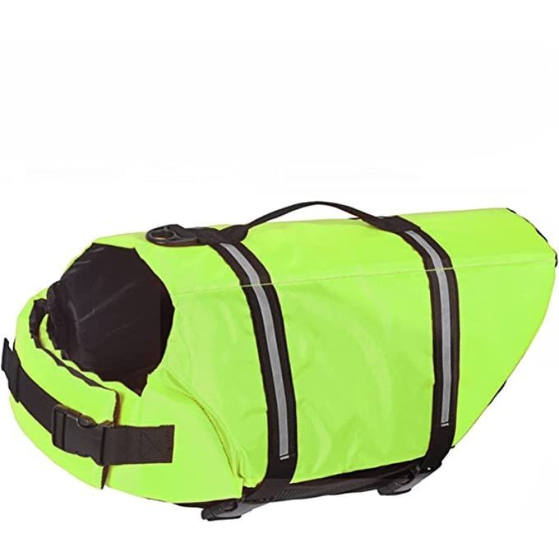Dog Life Jacket With Adjustable Lifesaver And High Buoyancy Swimsuit-Paw Print Pad