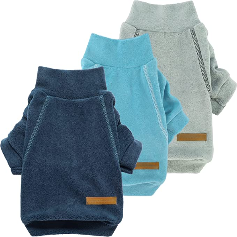 Turtleneck Dog Sweatshirt And Dog Winter Clothes For Small Dogs-Paw Print Pad