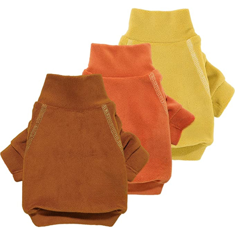 3 Pack Classic Fleece Dog Sweater Classic  Pet Pullover Jumper-Paw Print Pad