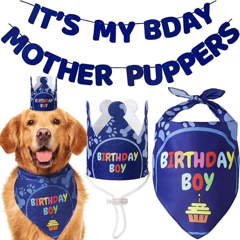 Dog Birthday Party Supplies With Dog Birthday Bandana Set-Paw Print Pad