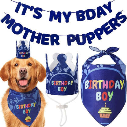 Dog Birthday Party Supplies With Dog Birthday Bandana Set-Paw Print Pad