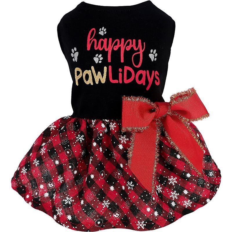 Thanksgiving Sweeter Than Pumpkin Pie Dog Dress One-Piece Outfits-Paw Print Pad