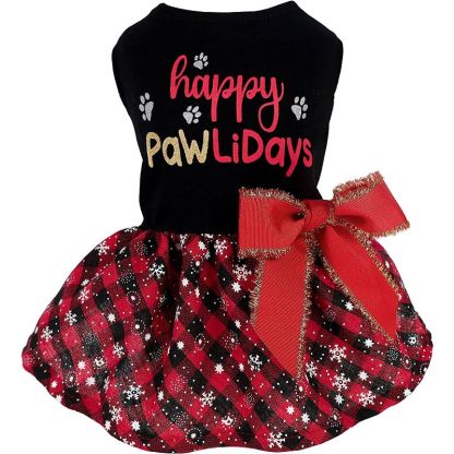 Thanksgiving Sweeter Than Pumpkin Pie Dog Dress One-Piece Outfits-Paw Print Pad