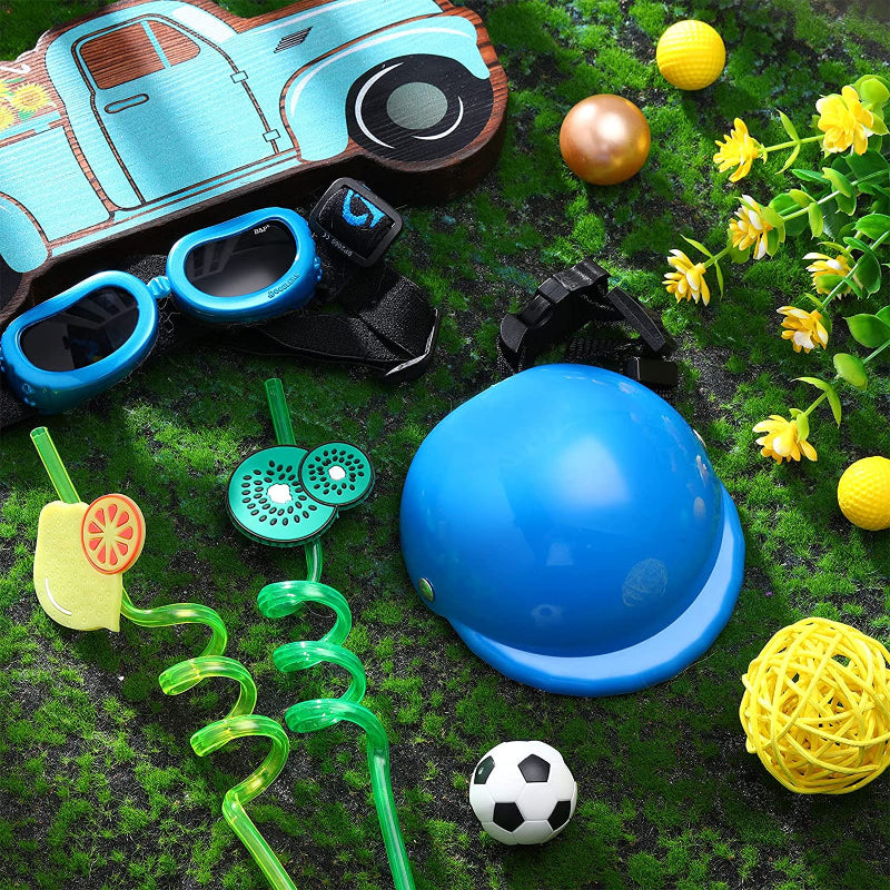 Small Dog Helmet Goggles UV Protection Doggy Sunglasses-Paw Print Pad