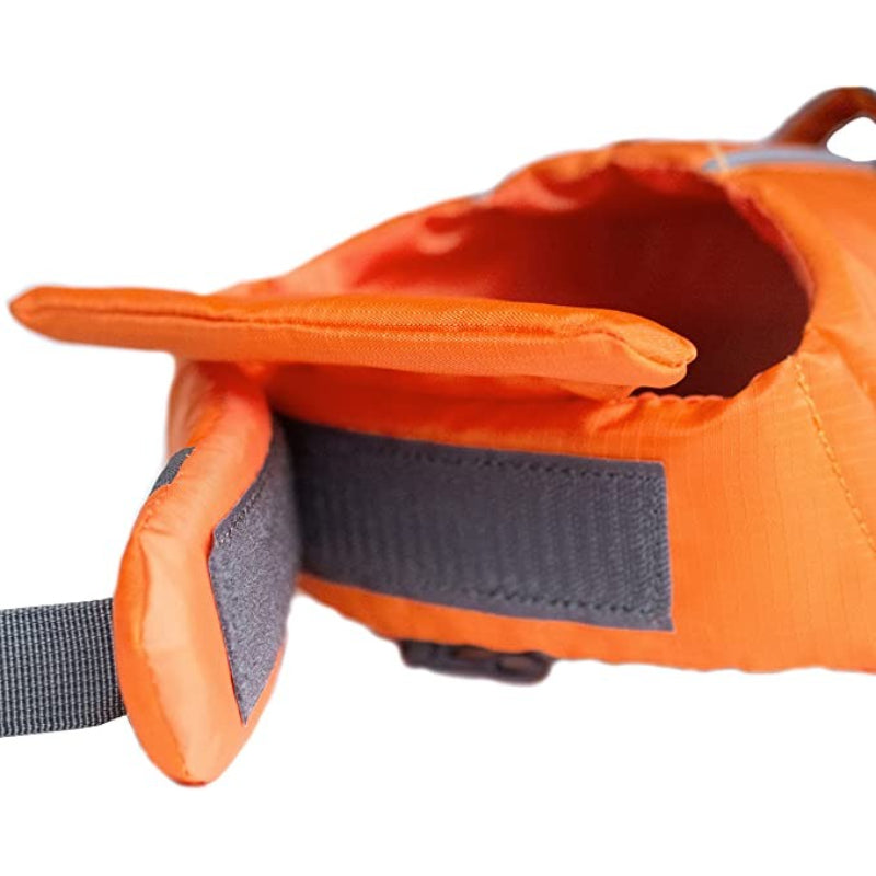 Splash Orange Dog Life Jacket, Small-Paw Print Pad