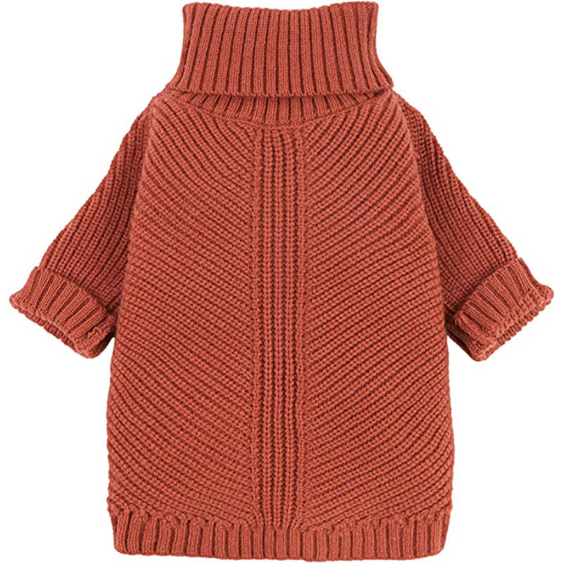 Thermal Knitted Dog Sweater Doggy Winter Coat Pet Clothes Doggie Turtleneck Jacket Puppy Outfits-Paw Print Pad