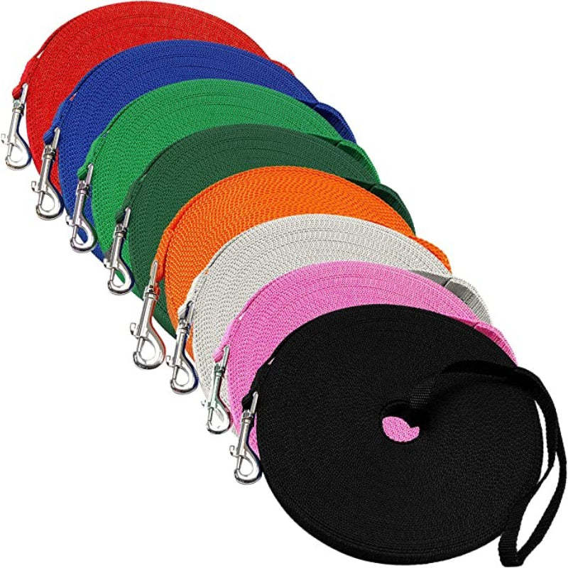 Long Dog Leash - Dog Training Leash - Recall & Obedience Dog Training Tools - Nylon - 50 ft-Paw Print Pad