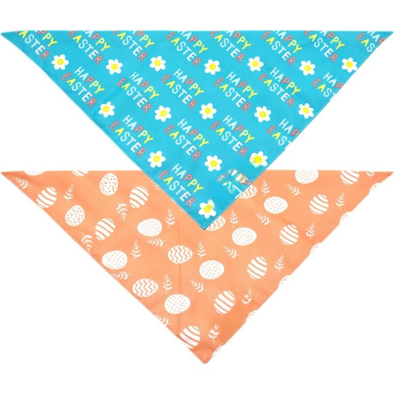 Reversible Green Shamrock Pet Scarf  With Premium And  Durable Fabric-Paw Print Pad