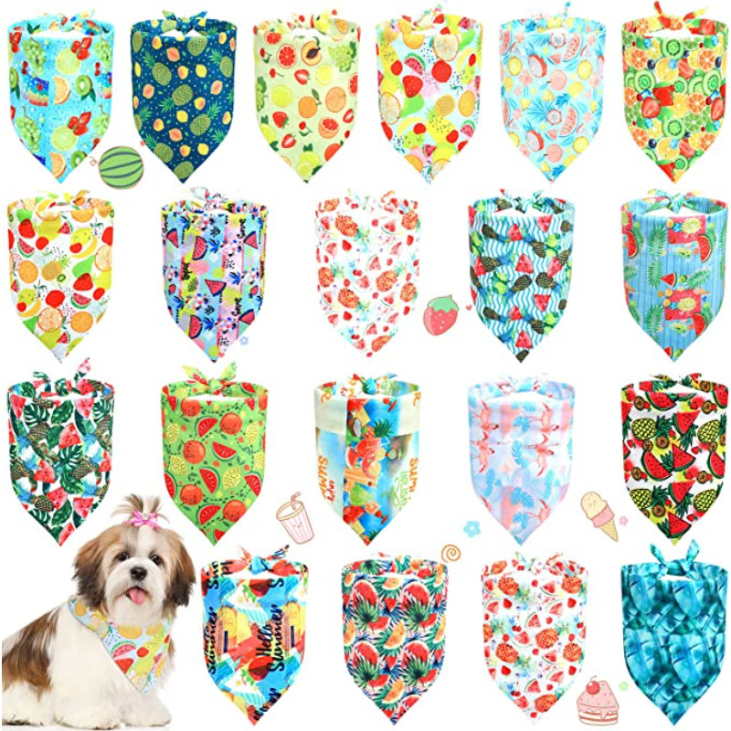 Dog Bandana Scarf Accessory For Easter Spring Summer-Paw Print Pad